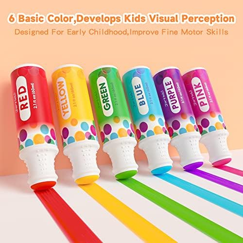 Jar Melo Washable Dot Markers Kit, 6 Colors Dot Paint Markers 2.1 fl.oz