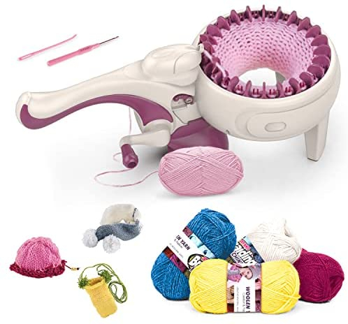 24 Needles Knitting Machine,Hand-Operated Smart Weaving Loom Round Knitting Machines for Kids and Adults