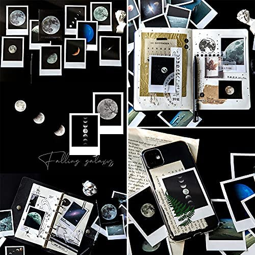 Landscape Nature Stickers Set (120 Pieces), Aesthetic Mountain Forest Sky Cloud Galaxy Space Moon Phase Sunset Natural Scenery Collage Pictures for Art Journaling Scrapbooking Planner Bullet Junk Journal Supplies Notebook DIY Crafts Album Phone Cases Lapt