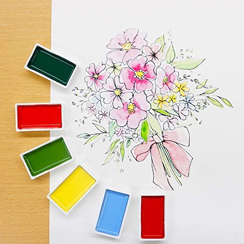 Kuretake GANSAI TAMBI Watercolor 36 Colors Set, Handcrafted