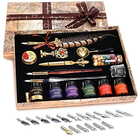 NC Quill Pen Ink Set,includes quill pen