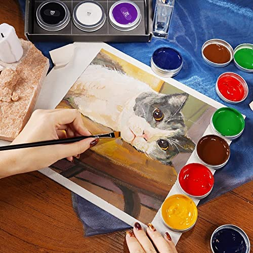 Arrtx Premium Gouache Paint Set Professional Pudding Gouache Watercolor, 35ml x 9 Vibrant Colors Unique Sealed Leak Proof Lids Design for Artists Beginners School Supplies Painting (Set A)