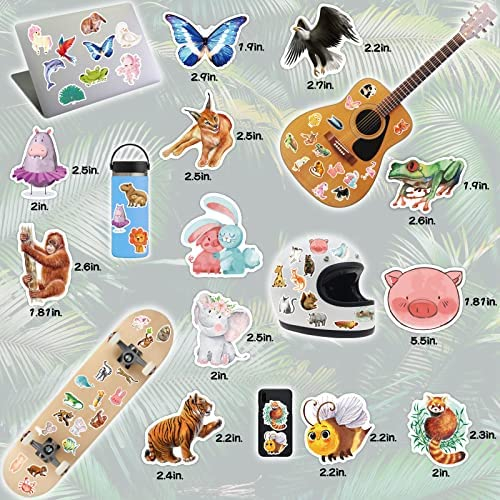 160PCS Animal Stickers for Kids, Cute Rainforest Zoo Animals Stickers for Water Bottle