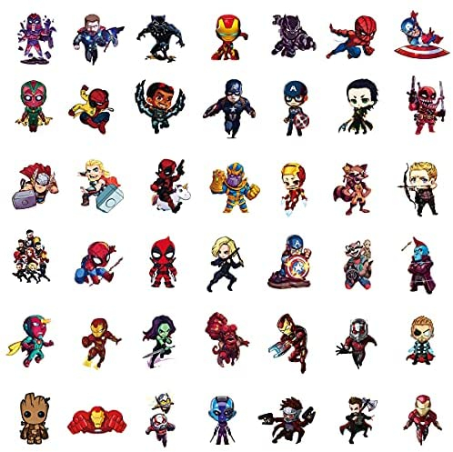 100Pcs Teens Superheros Stickers,Avengers Decals