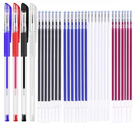 WedFeir Heat Erasable Fabric Marking Pens with 28 Refills for Tailors Sewing, and Quilting Dressmaking