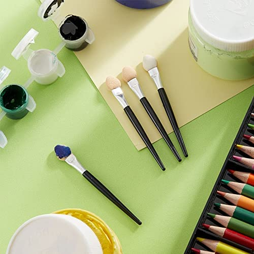 24 Pcs Sponge Applicators Detailed Ink Paints Blending Brushes Painting Small Brushes Hand Tools for Pastel Artist Painting Pastels, DIY Scrapbooking Cards Making