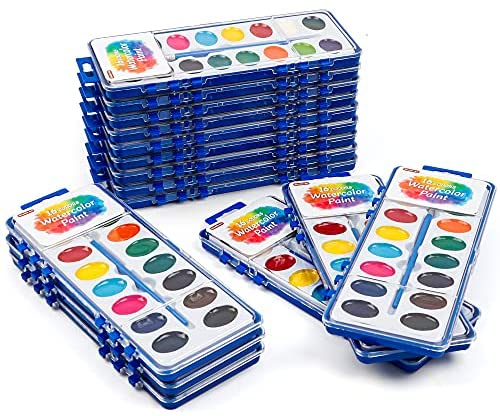 16 Colors Watercolor Paint Set Bulk, 15 Pack