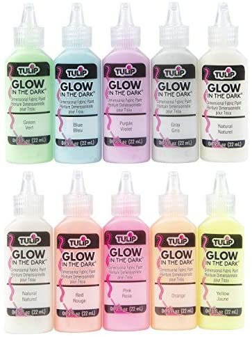 Tulip Glow in The Dark Dimensional Fabric Paint, (Pack of 10)