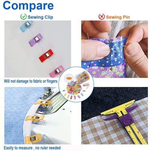 120 PCS Multipurpose Sewing Clips for Fabric, Mini Clips for Sewing