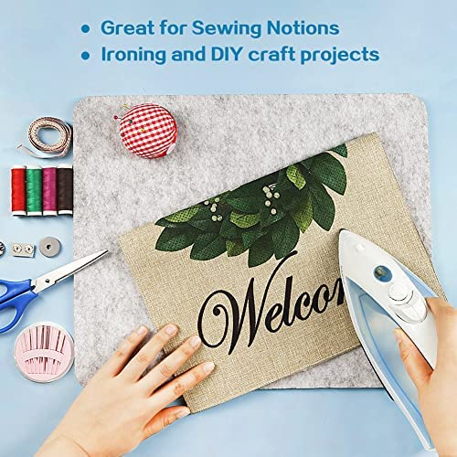 100% Natural Wool Pressing Mat Portable Felted Ironing Board, 1/2 Inch Thick Retains Heat Pad for Quilting Supplies Sewing Notions DIY Crafts (17 X 13.5 Inch)