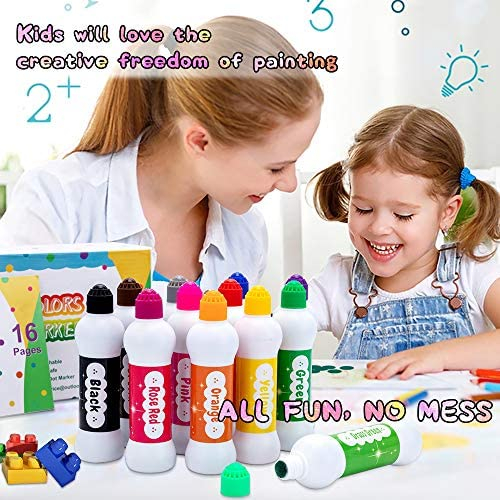 Nicecho Dot Markers Kit, 12 Colors Washable Fun Art Marker for Toddlers
