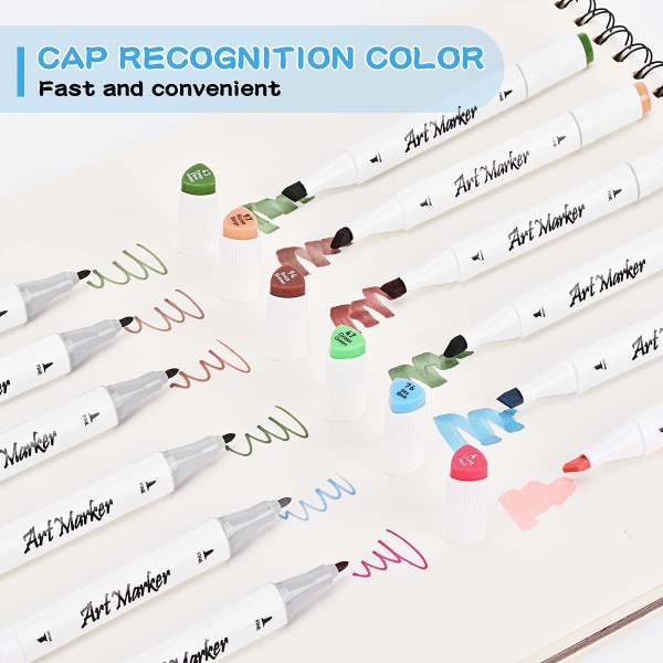 BAILE 80 Colors Professional Dual Tip Alcohol Markers