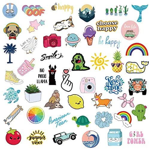 Stickers for Water Bottles, 100 Pack/PCS Hydroflask Stickers for Kids Teens Waterproof Cute Vsco Vinyl Stickers Laptop Skateboard Luggage Computer Stickers for Teens Girls Kids
