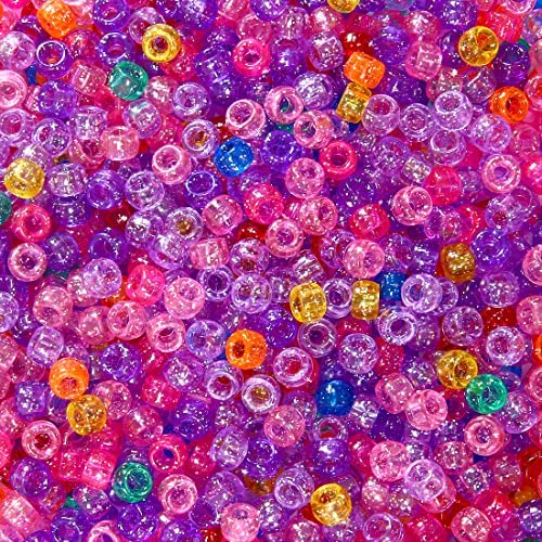 1000 Pony Beads, Each Size 6 × 9 mm