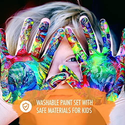 24 Watercolor Paint Set For Kids and Adults - Bulk Pack of 24 Washable Water color Paint In 8 Colors - Perfect for Preschool Classroom, Children's Art School