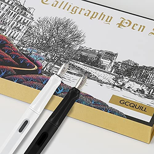 GC Quill Calligraphy Pen Set, 7 Calligraphy Fountain Pens with Different Nibs and 40 Ink Cartridges