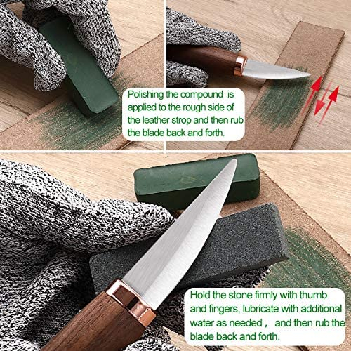 Wood Carving Tools Pack of 11- Includes Black Walnut Handle Wood Carving Knife,Whittling Knife