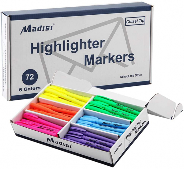 Madisi Highlighters, Chisel Tip
