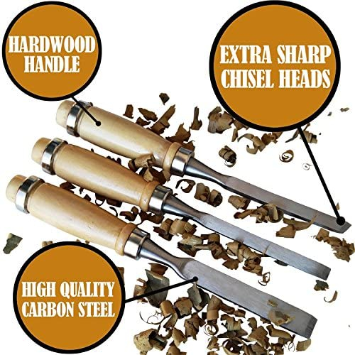 12pcs Wood Carving Hand Chisel Tool Carving Tools Woodworking Professional Gouges Set