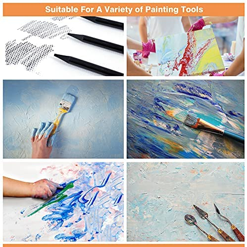 CONDA 4x4 inch Stretched Canvas for Painting, Pack of 12
