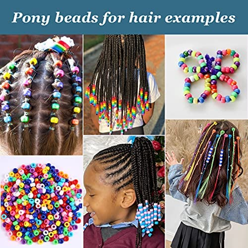 1000 Wholesale Pony Beads, Multi-Colored Bracelet Beads