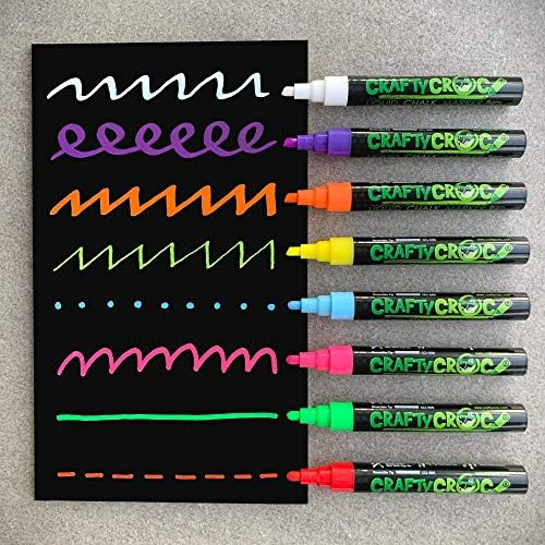 Liquid Chalk Markers for Blackboards - Use as Glass Window Markers, Mirror Pens