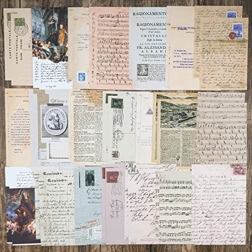 Knaid Vintage Scrapbook Supplies Pack (200 Pieces) for Art Journaling Bullet Junk Journal Planners DIY Paper Stickers Craft Kits Notebook Collage Album Aesthetic Cottagecore Picture Frames (Artistic)