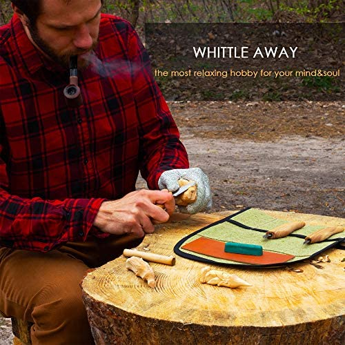 BeaverCraft S15 Whittling Wood Carving Kit - Wood Carving Tools Set - Chip Carving Knife Kit - Whittling Knife Set Whittling Tools Wood Carving Wood for Beginners
