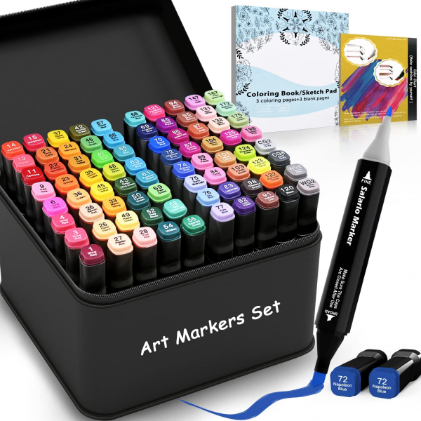 80+2 Colors Dual Tip Marker Pens