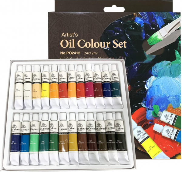 Oil Color Paint Set of 24 Tubes x 12 ml