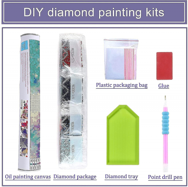Flower Diamond Painting Kits, 5D Diamond Art Kits Full Drill Diamond Painting Kits for Adults