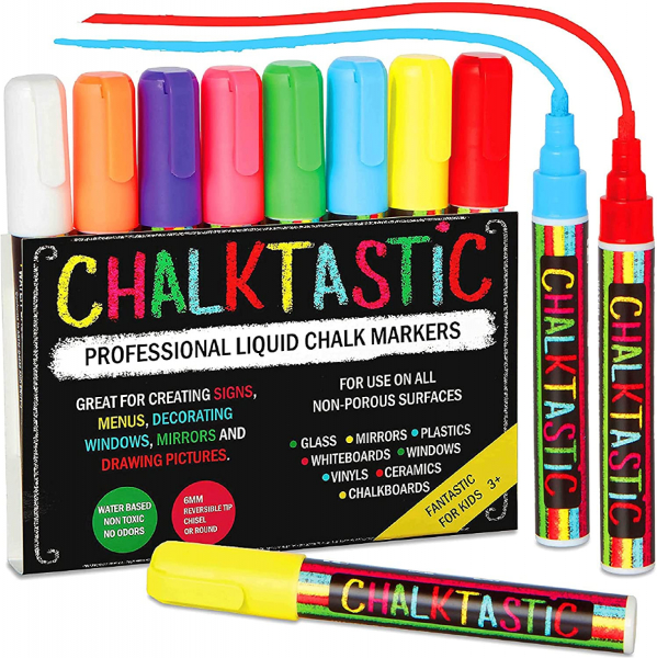 8 Colors non-toxic Erasable Chalk Markers